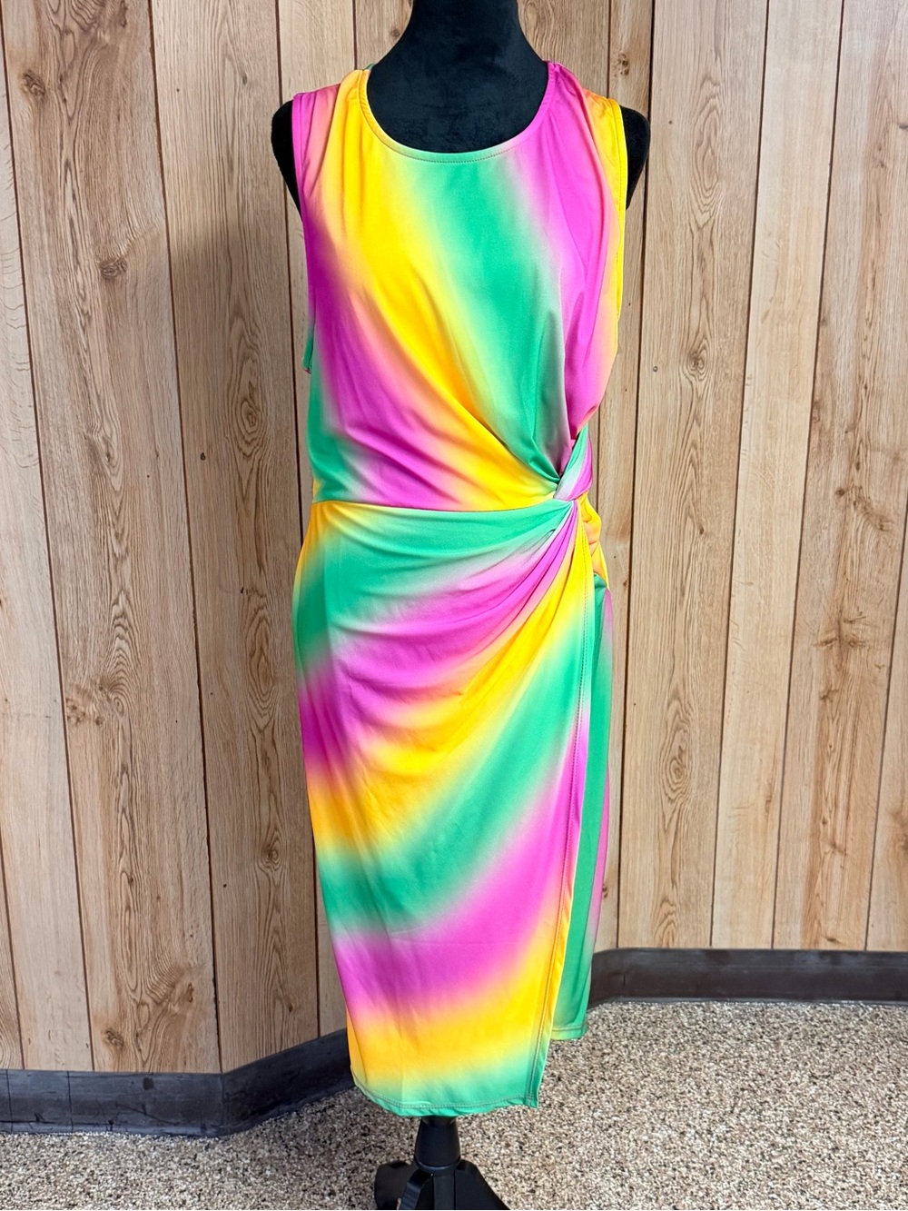 Cameo Vibrant Multicolored Sleeveless Maxi Dress Size 2XL - NWOT